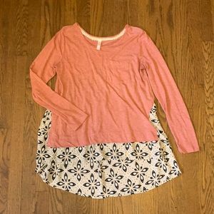 Xhilaration Long Sleeve High-Low Shirt